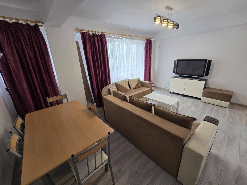 Bucurestii Noi apartament cu 2 camere spatios  etaj 1 centrala+ mobilat+ utilat  comision 0%